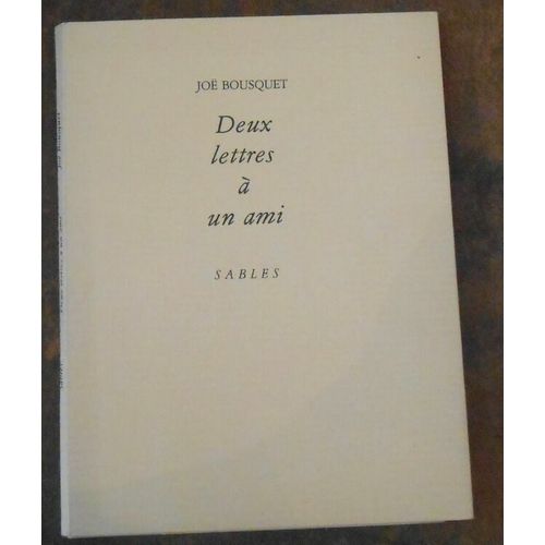 Deux Lettres À Un Ami