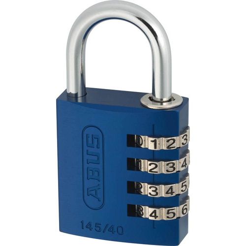 ABUS Cadenas à Combinaison en aluminium 145/30 Bleu