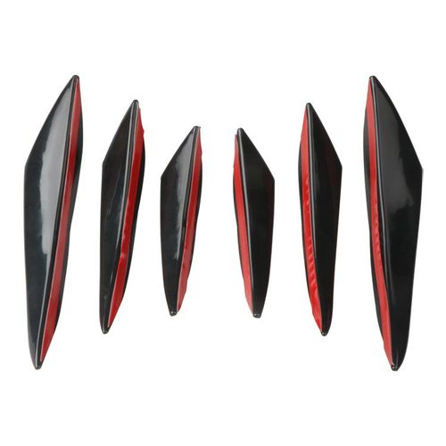 Diffuseur Universel De Lèvre De Pare-Choc Avant, 6 Pièces, Aileron De Carrosserie, Menton, Accessoires De Voiture
