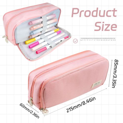 Trousse À Crayons Kawaii De Grande Capacité,Sac De Rangement,Fournitures Scolaires Japonaises,Pour Étudiant - Type Pink
