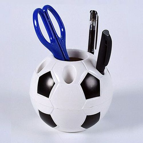 Porte-Crayon En Forme De Ballon De Football,Pour Stylos,Porte-Pinceaux De Maquillage,Fournitures Étudiants,Cadeau Sportif,Décoration De Bureau, - Type Black
