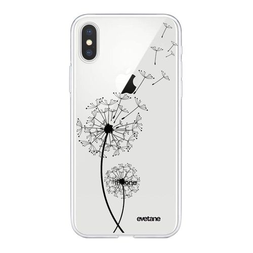 Coque Iphone Xs Max Silicone Transparente Pissenlit Ultra Resistant Protection Housse Motif Ecriture Tendance Evetane