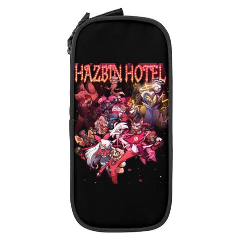 Trousses À Crayons Hazbin Hotels Adventures,Alastor,Vaggie,Angel,Dust Pen,Student,Large Storage,School,Cosmetic,New - Type Gris Foncé