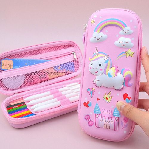Étui À Crayons Kawaii École Étuis À Crayons Papeterie Estuche 3d Espace Stylo Étui Licorne Fournitures Scolaires Trousse Scolaire Boîte À Crayons #J