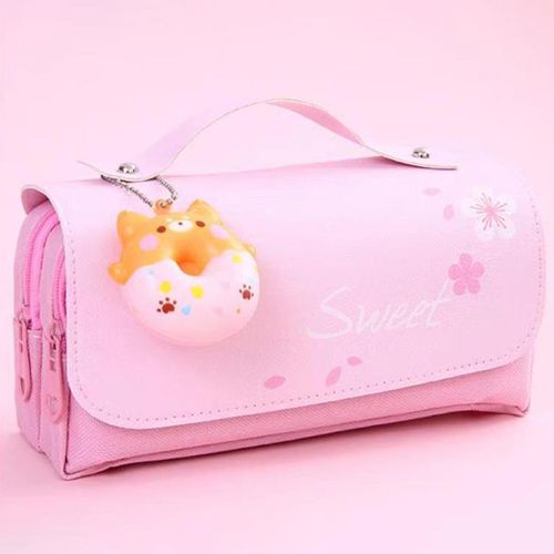 Grande Boîte À Crayons Portable Pour Filles,Sac À Stylos,Double Couche,Kawaii,Chat Mignon,Grande Capacité,Souligné Charleroi Eve #D
