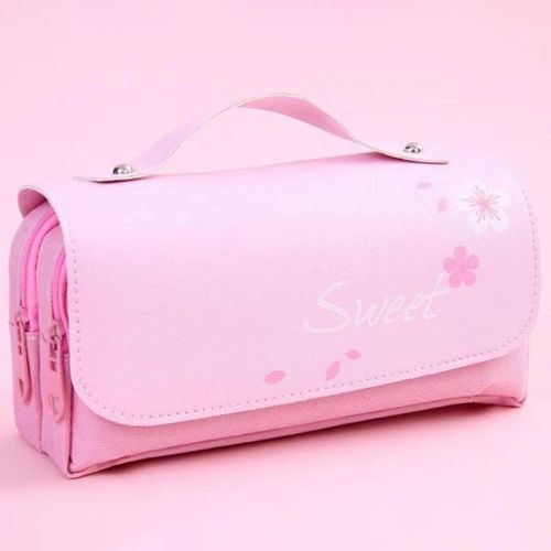 Grande Boîte À Crayons Portable Pour Filles,Sac À Stylos,Double Couche,Kawaii,Chat Mignon,Grande Capacité,Souligné Charleroi Eve #B