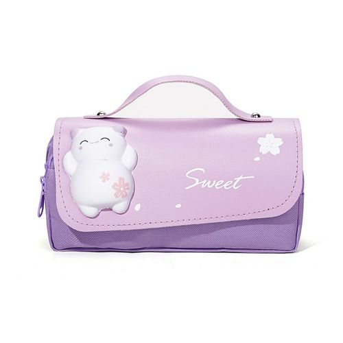 Grande Boîte À Crayons Portable Pour Filles,Sac À Stylos,Double Couche,Kawaii,Chat Mignon,Grande Capacité,Souligné Charleroi Eve #A