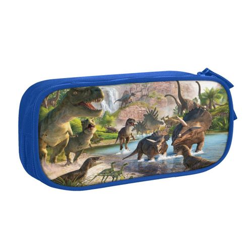 Trousse À Crayons En Forme De Dinosaure Pour Étudiant,Grands Sacs De Rangement,Cadeaux Scolaires - Type Bleu
