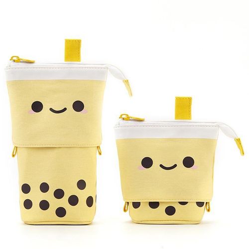 Étuis À Crayons Kawaii Pour Filles Et Garçons,Fermeture Éclair,Boîte À Crayons Chat Mignon,Fournitures Scolaires,Cadeau De Palissade,Pocommuniste Pop-Up,Surintendant Scolaire - Type Tea Yellow