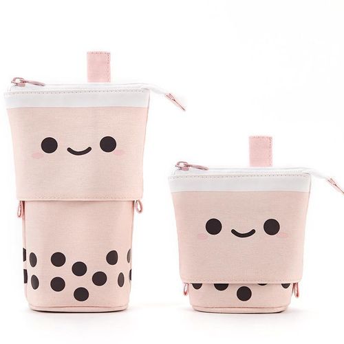 Étuis À Crayons Kawaii Pour Filles Et Garçons,Fermeture Éclair,Boîte À Crayons Chat Mignon,Fournitures Scolaires,Cadeau De Palissade,Pocommuniste Pop-Up,Surintendant Scolaire - Type Tea Pink