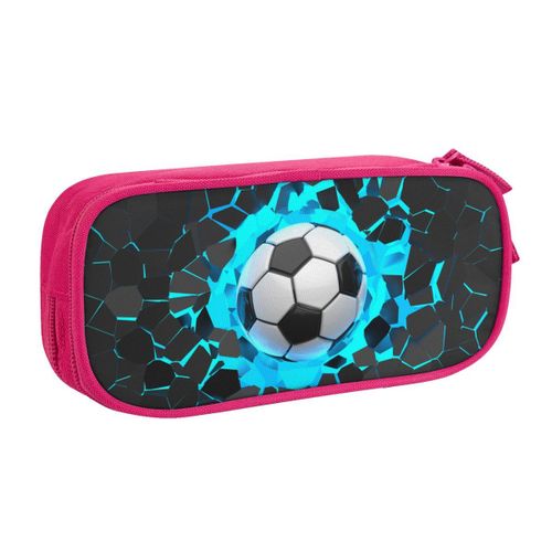 Étuis À Crayons Ikpays L De Football Pour Filles Et Garçons,Porte-Stylo De Sport Classique,Grande Capacité,Étuis À Cosmétiques Scolaires Pour Étudiants - Type Rose