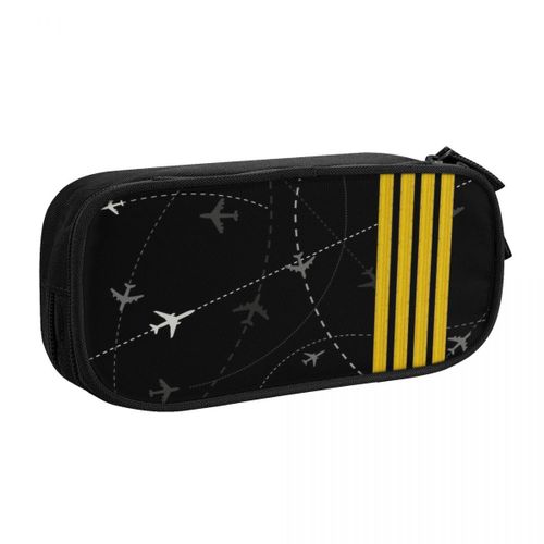Trousse À Crayons De Pilote D'avion,Sac De Grande Capacité,Fournitures Scolaires,Cadeau Pour Fille Et Garçon #V