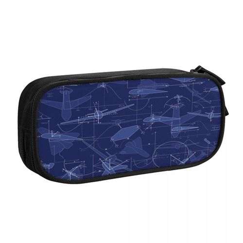 Trousse À Crayons De Pilote D'avion,Sac De Grande Capacité,Fournitures Scolaires,Cadeau Pour Fille Et Garçon #E