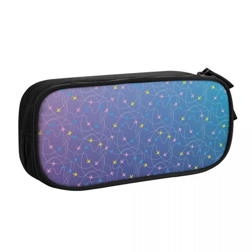 Trousse À Crayons De Pilote D'avion,Sac De Grande Capacité,Fournitures Scolaires,Cadeau Pour Fille Et Garçon #S