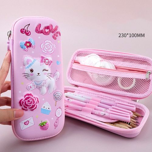 Boîte À Crayons Licorne 3d,Boîte De Rangement À Trois Couches,Grande Capacité,Papeterie Pour Écoliers,Cadeau - Type W0242a1