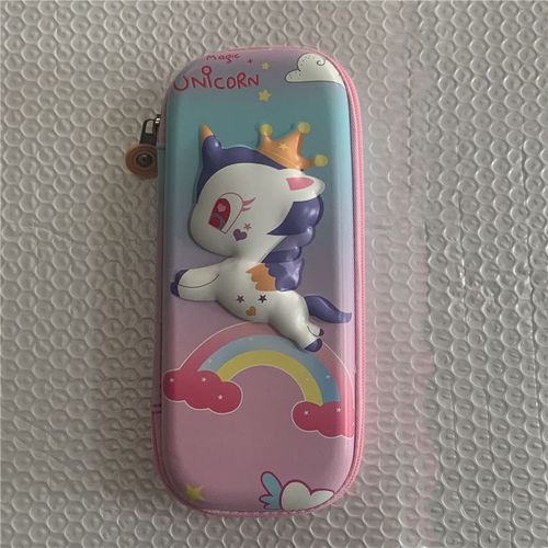 Boîte À Crayons Licorne 3d,Boîte De Rangement À Trois Couches,Grande Capacité,Papeterie Pour Écoliers,Cadeau - Type W0301c5