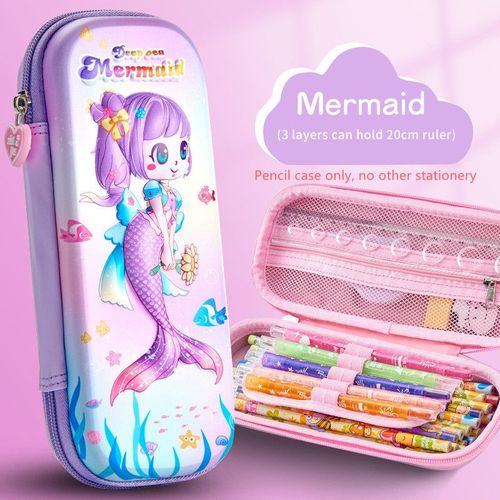 Boîte À Crayons Licorne 3d,Boîte De Rangement À Trois Couches,Grande Capacité,Papeterie Pour Écoliers,Cadeau - Type W0341a4