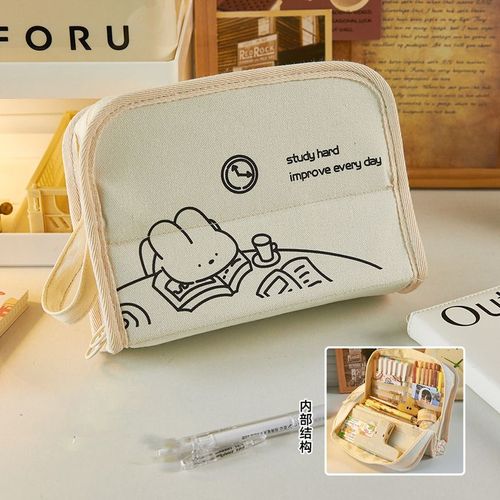 Étui À Crayons Coréen Pour Filles,Étuis À Crayons,Grands Sacs Pour Filles,Étuis À Crayons Ours Kawaii,Châssis De Produit,Surintendant - Type Korean Stationery #A