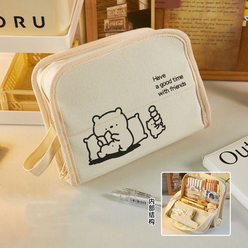 Étui À Crayons Coréen Pour Filles,Étuis À Crayons,Grands Sacs Pour Filles,Étuis À Crayons Ours Kawaii,Châssis De Produit,Surintendant - Type Stationery