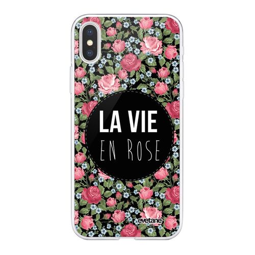 Coque Iphone Xs Max Silicone Transparente La Vie En Rose Ultra Resistant Protection Housse Motif Ecriture Tendance Evetane