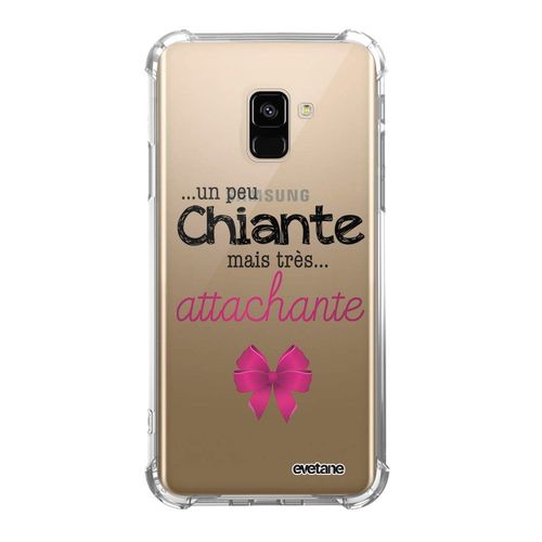 Coque Samsung Galaxy A8 2018 Anti-Choc Souple Angles Renforcés Transparente Un Peu Chiante Tres Attachante Evetane