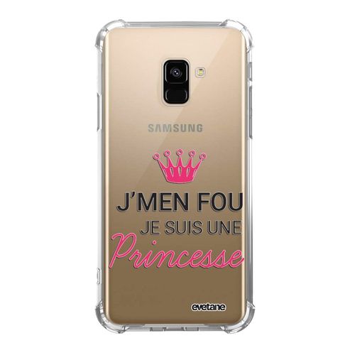 Coque Samsung Galaxy A8 2018 Anti-Choc Souple Angles Renforcés Transparente Je Suis Une Princesse Evetane