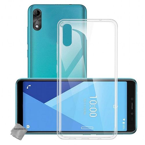 Housse Etui Coque Pochette Silicone Gel Fine Pour Wiko Y51 + Verre Trempe - Blanc Transparent