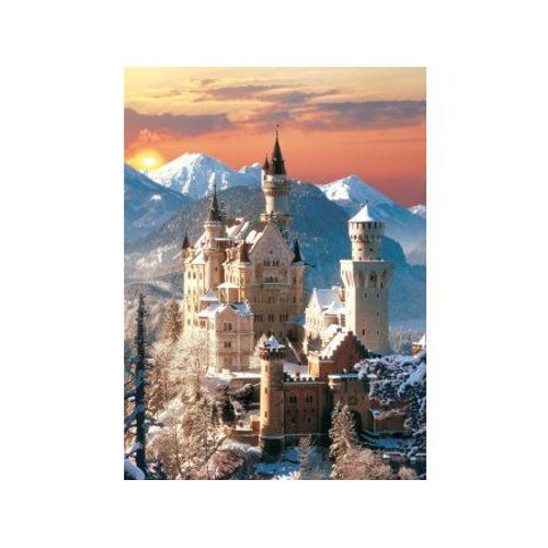 Puzzle Adulte - Le Chateau Du Neuschwanstein Sous La Neige - 1500 Pieces - Collection Monument Et Paysage D'allemagne