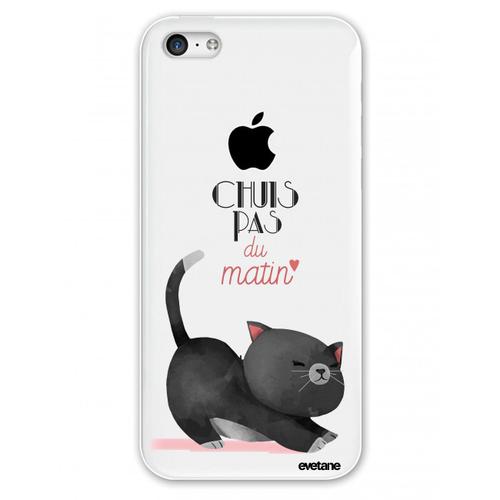 Coque Iphone 5c Rigide Transparente Chuis Pas Du Matin Dessin Evetane