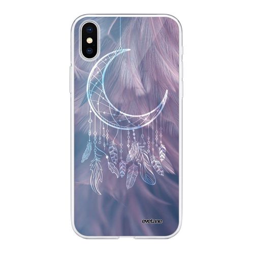 Coque Iphone Xs Max Silicone Transparente Lune Attrape Rêve Ultra Resistant Protection Housse Motif Ecriture Tendance Evetane