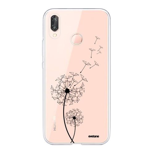 Coque Huawei P20 Lite Silicone Transparente Pissenlit Ultra Resistant Protection Housse Motif Ecriture Tendance Evetane