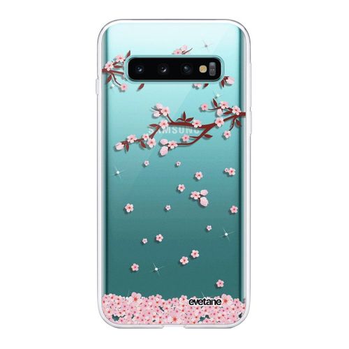 Coque Samsung Galaxy S10 Plus 360 Intégrale Transparente Chute De Fleurs Tendance Evetane.