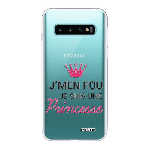 Coque Samsung Galaxy S10 Plus 360 Intégrale Transparente Je Suis Une Princesse Tendance Evetane.