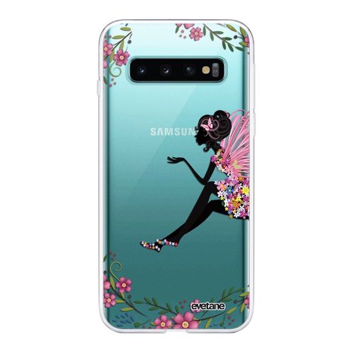 Coque Samsung Galaxy S10 Plus 360 Intégrale Transparente Fée Fleurale Tendance Evetane.