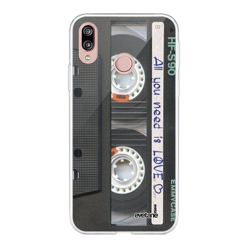 Coque Huawei P20 Lite Silicone Transparente Cassette Ultra Resistant Protection Housse Motif Ecriture Tendance Evetane