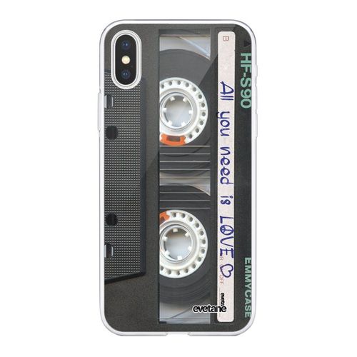 Coque Iphone Xs Max Silicone Transparente Cassette Ultra Resistant Protection Housse Motif Ecriture Tendance Evetane