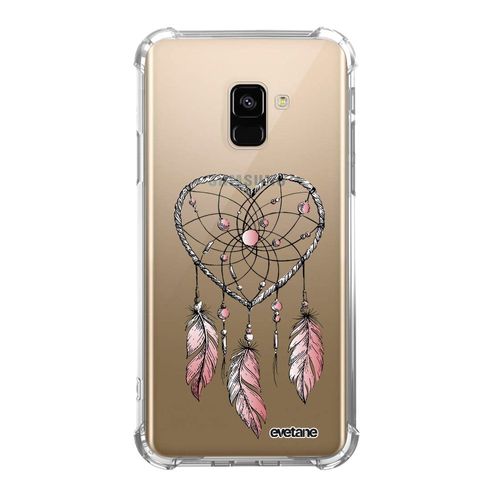 Coque Samsung Galaxy A8 2018 Anti-Choc Souple Angles Renforcés Transparente Attrape Coeur Evetane