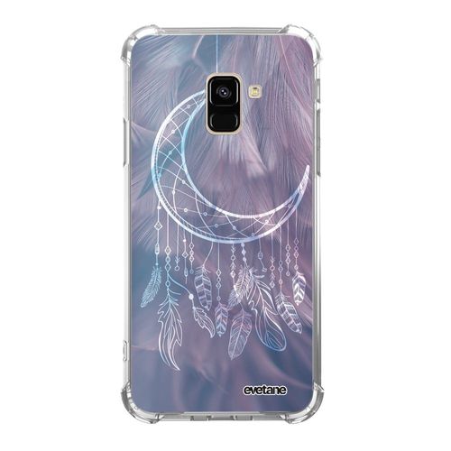 Coque Samsung Galaxy A8 2018 Anti-Choc Souple Angles Renforcés Transparente Lune Attrape Rêve Evetane