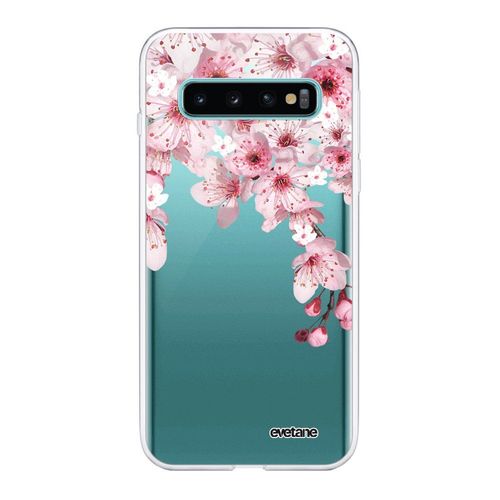 Coque Samsung Galaxy S10 Plus 360 Intégrale Transparente Cerisier Tendance Evetane.
