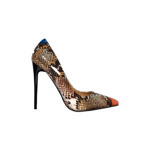 Escarpins Motifs Serpent Taille Femme Bleu