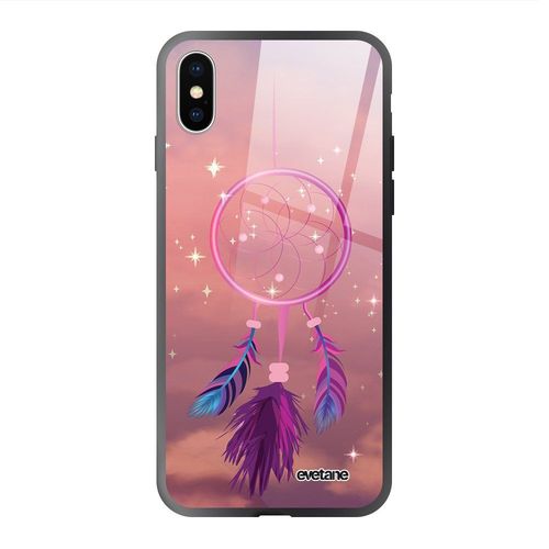 Coque En Verre Trempé Iphone Xs Max Attrape Rêve Rose Ecriture Tendance Et Design Evetane.