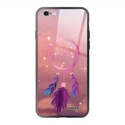 Coque En Verre Trempé Iphone 6 Plus / 6s Plus Attrape Rêve Rose Ecriture Tendance Et Design Evetane.