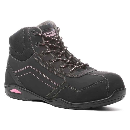 Coverguard Chaussure De Sécurité Montante Noir Rose Rubis S3