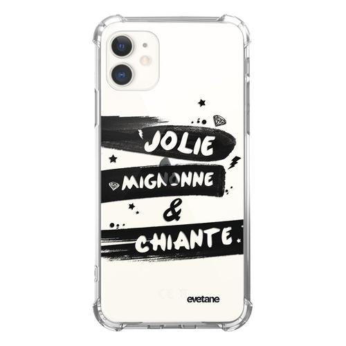 Coque Iphone 11 Anti-Choc Souple Angles Renforcés Transparente Jolie Mignonne Et Chiante Evetane