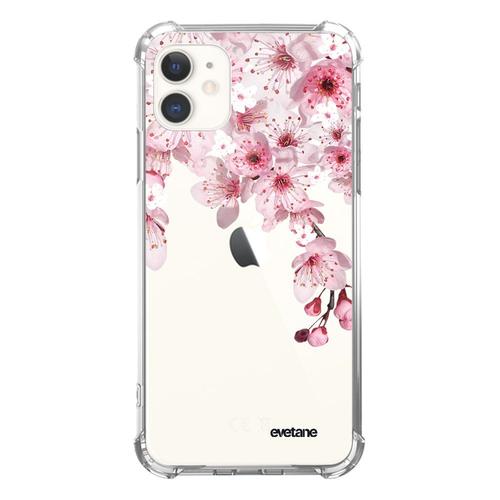 Coque Iphone 11 Anti-Choc Souple Angles Renforcés Transparente Cerisier Evetane