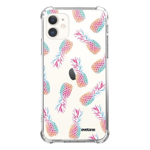 Coque Iphone 11 Anti-Choc Souple Angles Renforcés Transparente Ananas Evetane