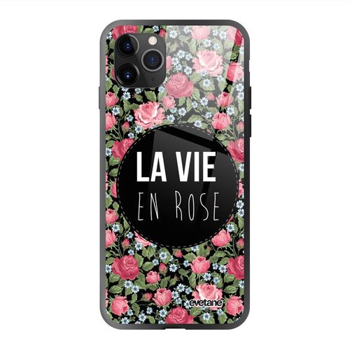 Coque En Verre Trempé Iphone 11 Pro Max La Vie En Rose Ecriture Tendance Et Design Evetane.