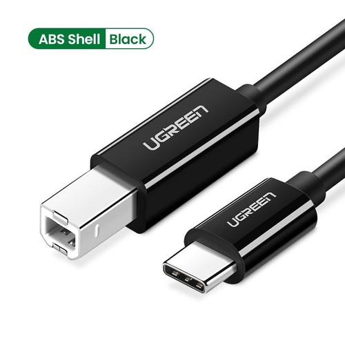 UGREEN ? câble USB C vers USB B 2.0 pour imprimante, cordon de Scanner  tressé pour Epson, MacBook Pro, HP, Canon, Brother, Samsung - Type ABS  Black - 2m