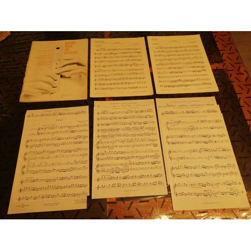 Lot De Partitions Musicales : Original Musik Fur Blockflote - Georg Friedrich Handel - For Treble Recorder ( Flute, Oboe, Violin) , And Basso Continuo - Éditions Schott Ofb 41 De 1950
