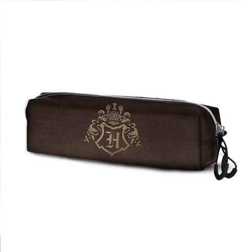 Trousse Harry Potter Blason Poudlard Marron Et Bronze